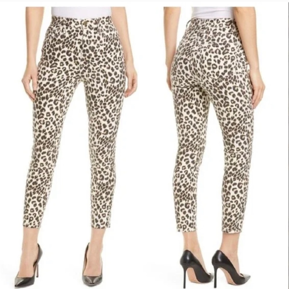 Frame leopard skinny jeans. Size 25. ankle length. Worn once!  QUALITY